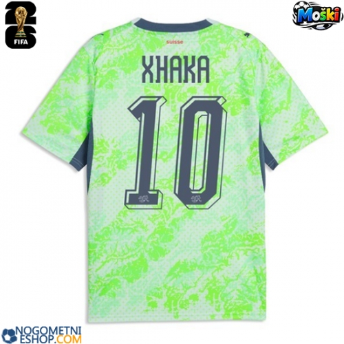 Moški Nogometni dresi Švica Granit Xhaka #10 Gostujoči SP 2026 Kratek Rokav